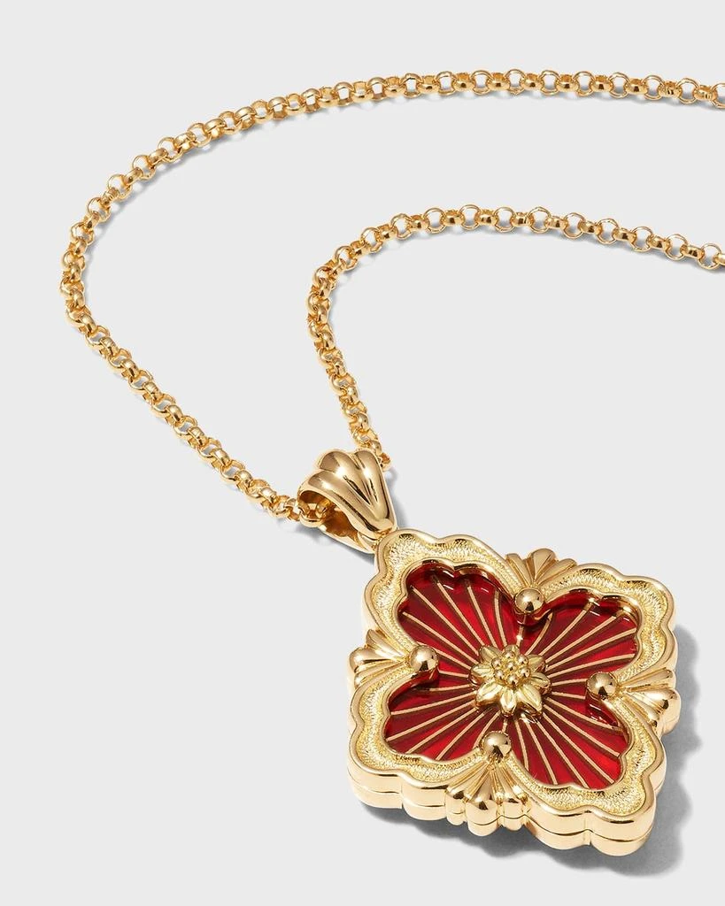 商品Buccellati|Opera Tulle Pendant Necklace with Big Motif Red and 18K Yellow Gold,价格¥32156,第3张图片详细描述