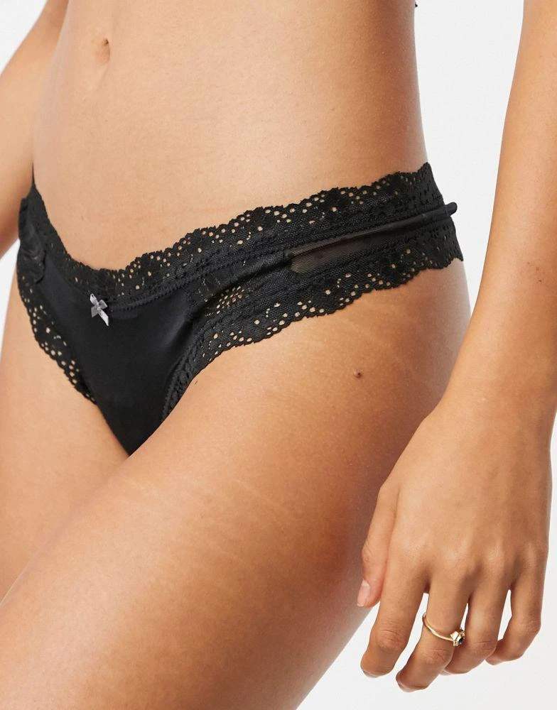 商品Aerie|Aerie lace thong in black,价格¥70,第3张图片详细描述