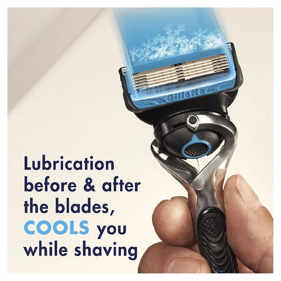 商品Gillette|Chill Razor Refills, Razor Cartridges for Flexball Handle, 5-Blade Razor Blades No scent,价格¥170,第4张图片详细描述