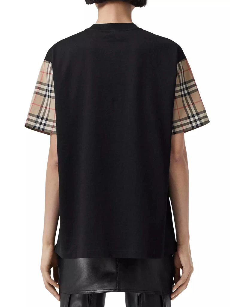 商品Burberry|Carrick Check Sleeve T-Shirt,价格¥3820,第5张图片详细描述