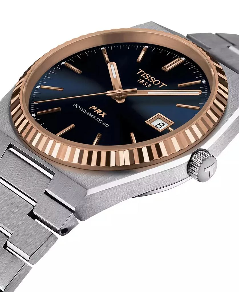 商品Tissot|Men's PRX Powermatic 80 Automatic Stainless Steel Bracelet Watch 40mm,价格¥15550,第3张图片详细描述