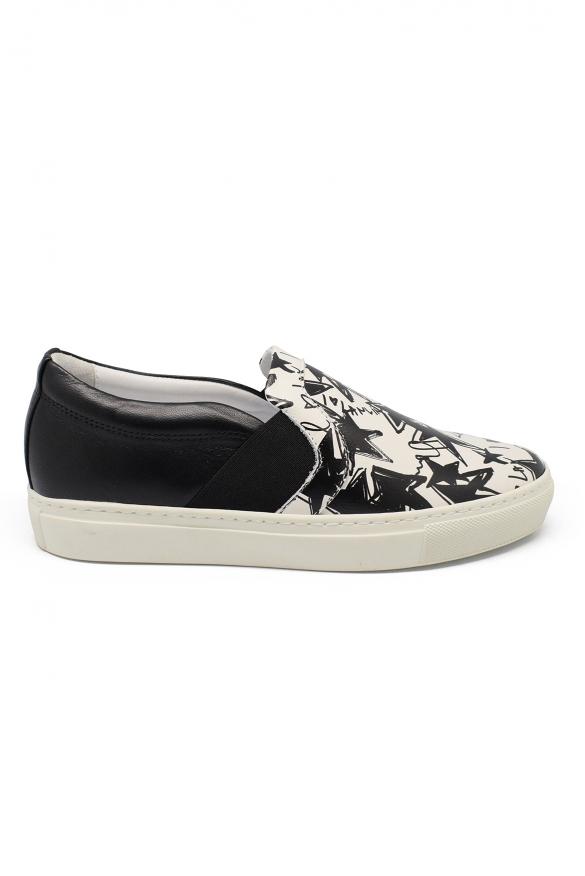 Luxury Shoes For Women   Lanvin Black And White Stars Slippers商品第1张图片规格展示