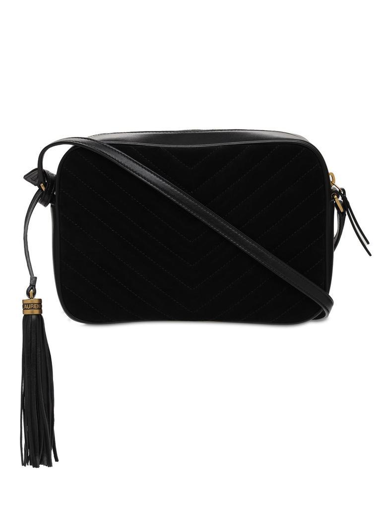 商品Yves Saint Laurent|Lou Quilted Suede & Leather Camera Bag,价格¥10901,第7张图片详细描述