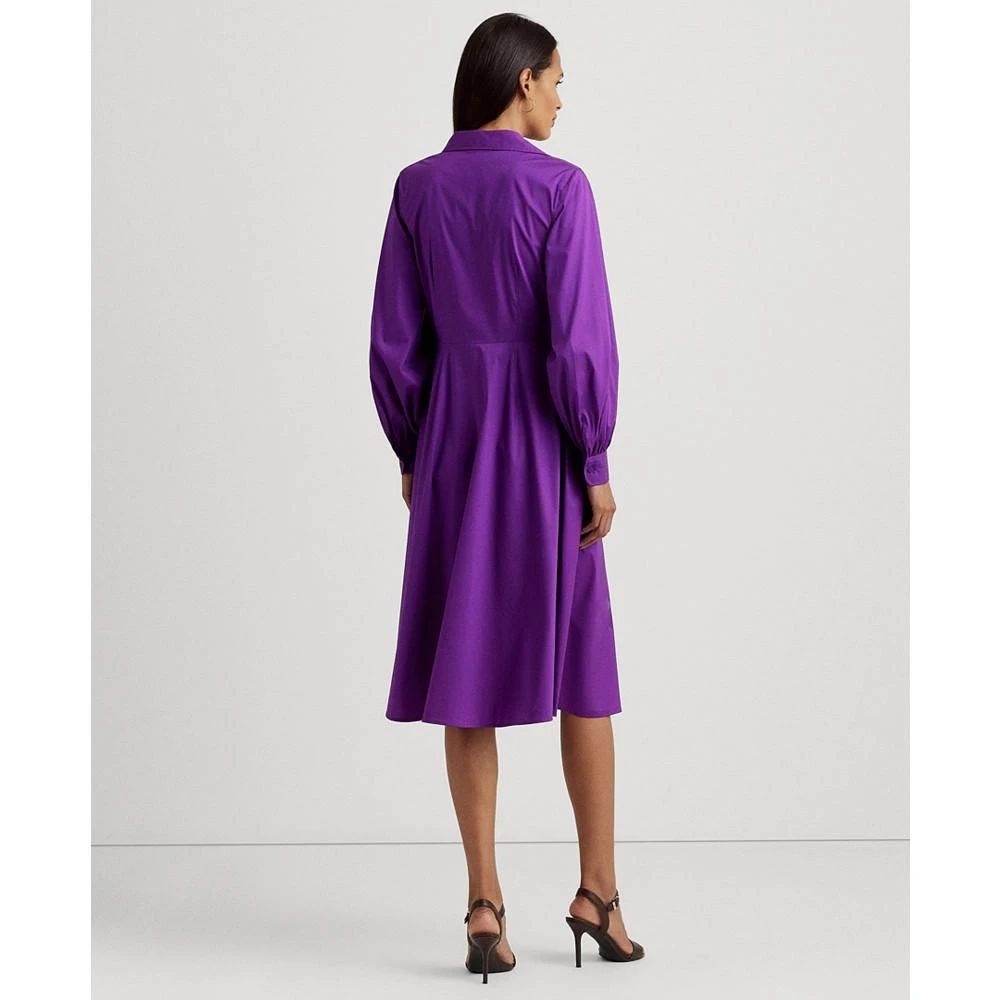 商品Ralph Lauren|Women's Tie-Front Cotton-Blend Shirtdress,价格¥750,第2张图片详细描述