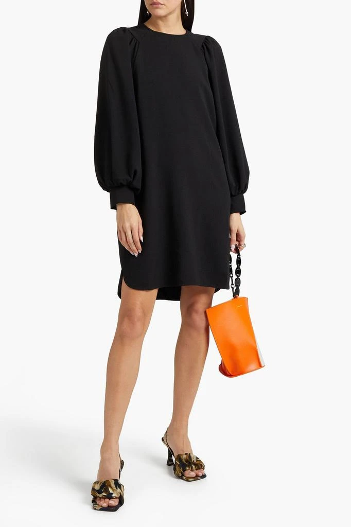 商品Ganni|Gathered stretch-crepe mini dress,价格¥804,第4张图片详细描述