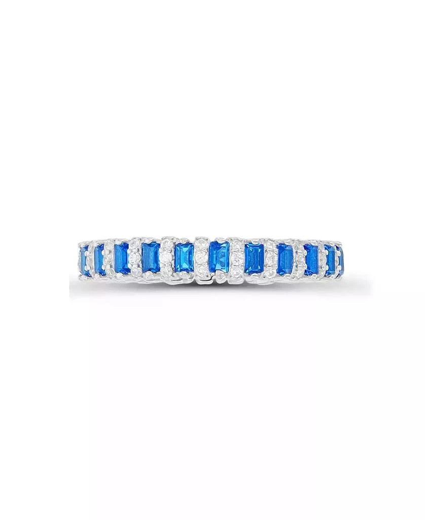 商品Macy's|Spinel and Cubic Zirconia in Sterling Silver Eternity Band Ring,价格¥122,第1张图片