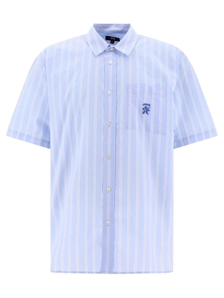 商品STUSSY|Stüssy Logo-Embroidered Striped Shirt,价格¥1308,第1张图片