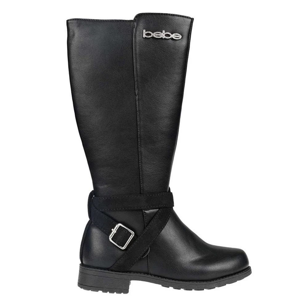 商品Bebe|Big Girls Tall Fashion Boots with Shimmer Micro Straps, Plate and Buckle,价格¥359,第2张图片详细描述