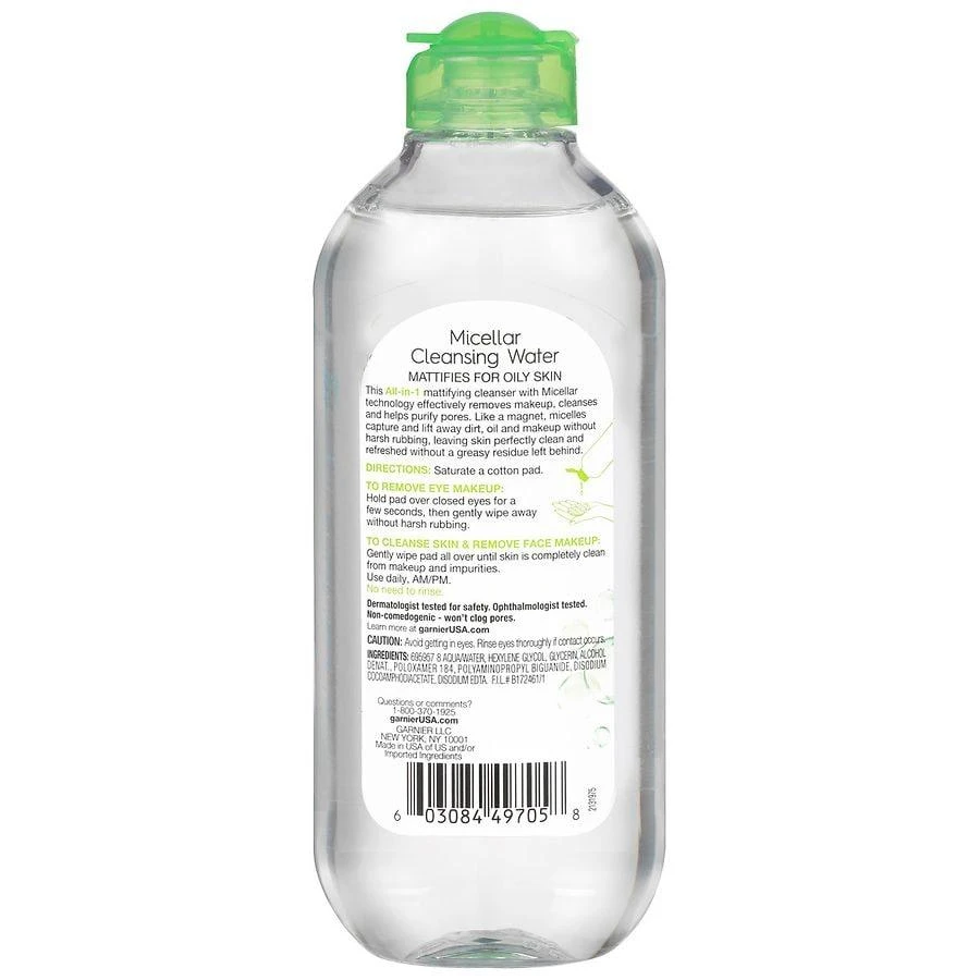 商品Garnier|Micellar Cleansing Water & Makeup Remover for Oily Skin,价格¥102,第3张图片详细描述