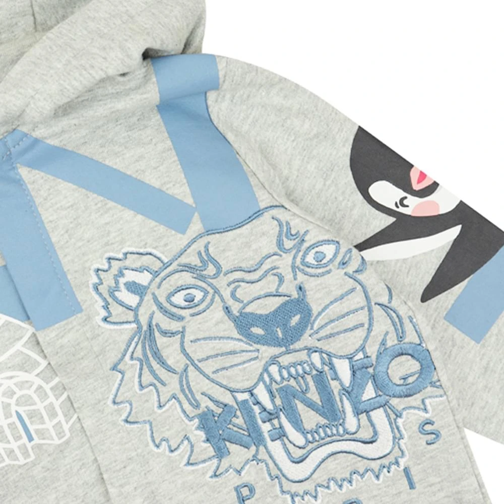 商品Kenzo|Grey Hooded Romper,价格¥484,第2张图片详细描述