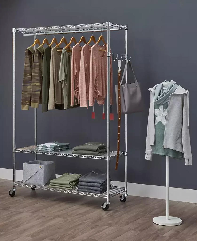 商品TRINITY|3-Tier Rolling Garment Rack,价格¥1377,第3张图片详细描述