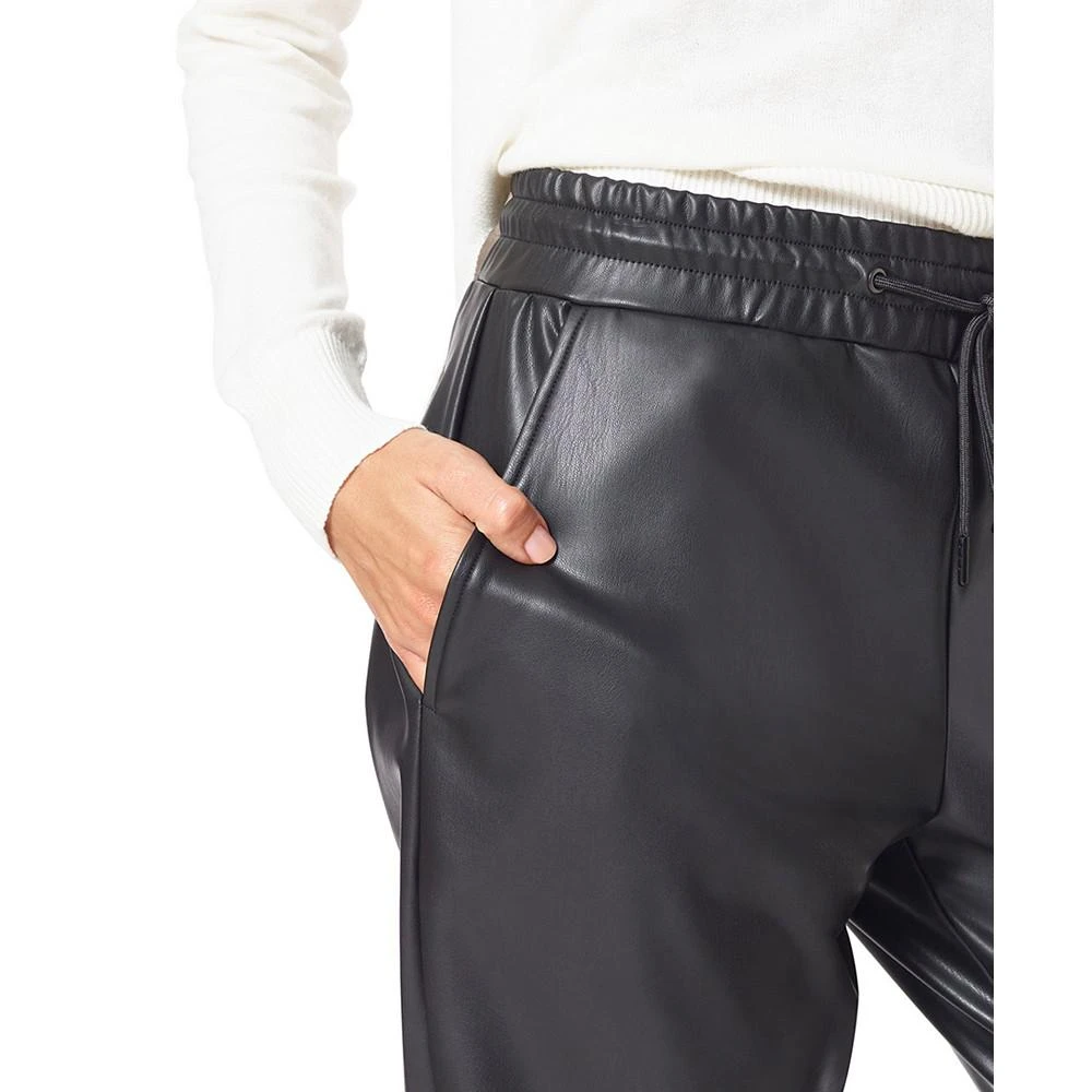 商品Hue|Women's High-Rise Faux-Leather Jogger Pants,价格¥203,第3张图片详细描述