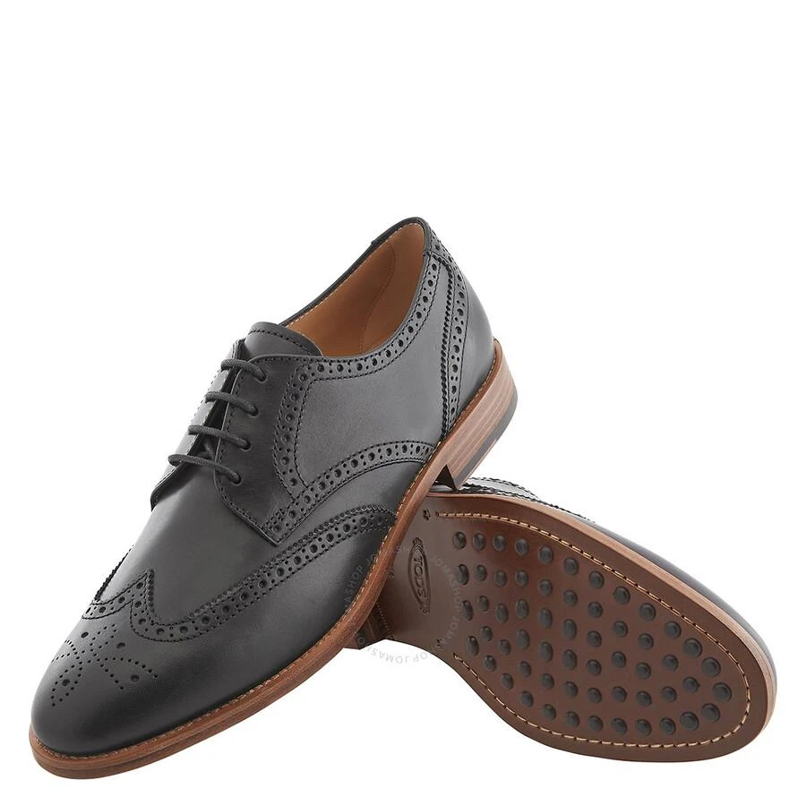 商品Tod's|Men's Black Wingtip Perforated Lace-Ups Derby,价格¥1482,第2张图片详细描述