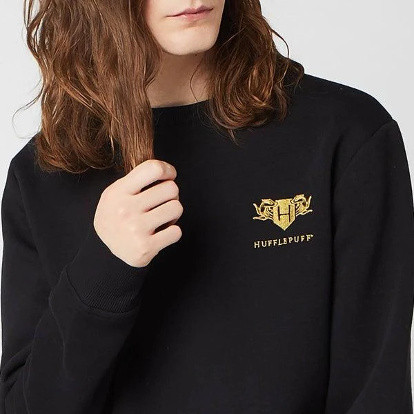 商品Harry Potter|Harry Potter Hufflepuff Unisex Embroidered Sweatshirt - Black,价格¥295,第1张图片