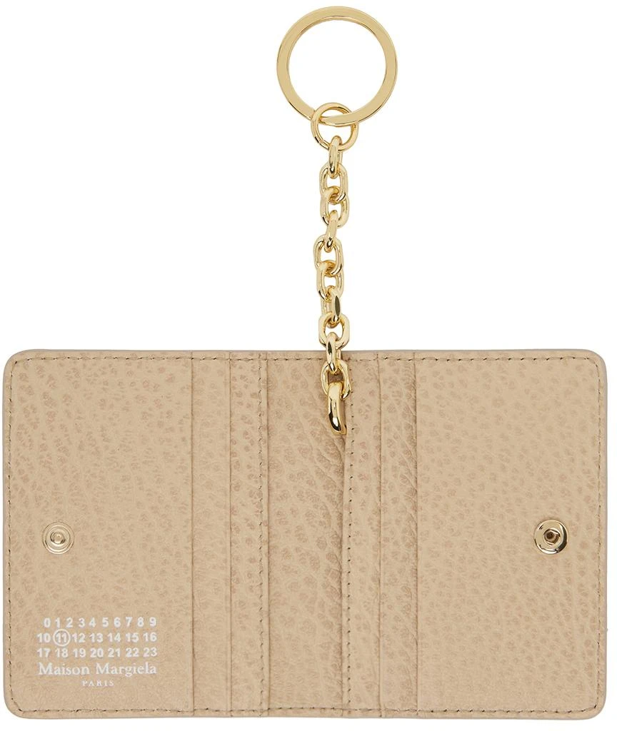 商品MAISON MARGIELA|Beige Keychain Bifold Card Holder,价格¥1306,第3张图片详细描述