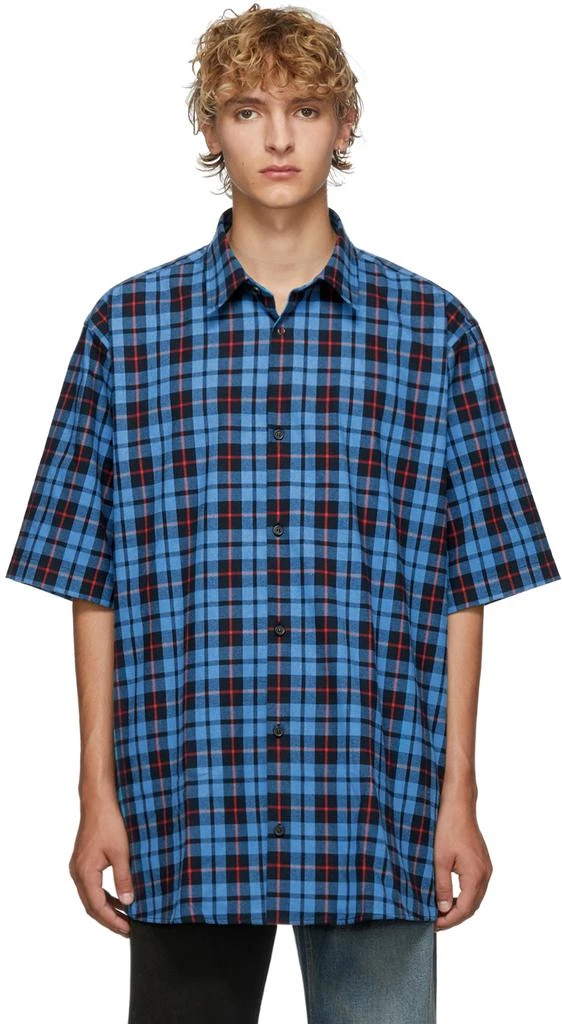 商品Acne Studios|Blue & Red Check Flannel 衬衫,价格¥967,第1张图片