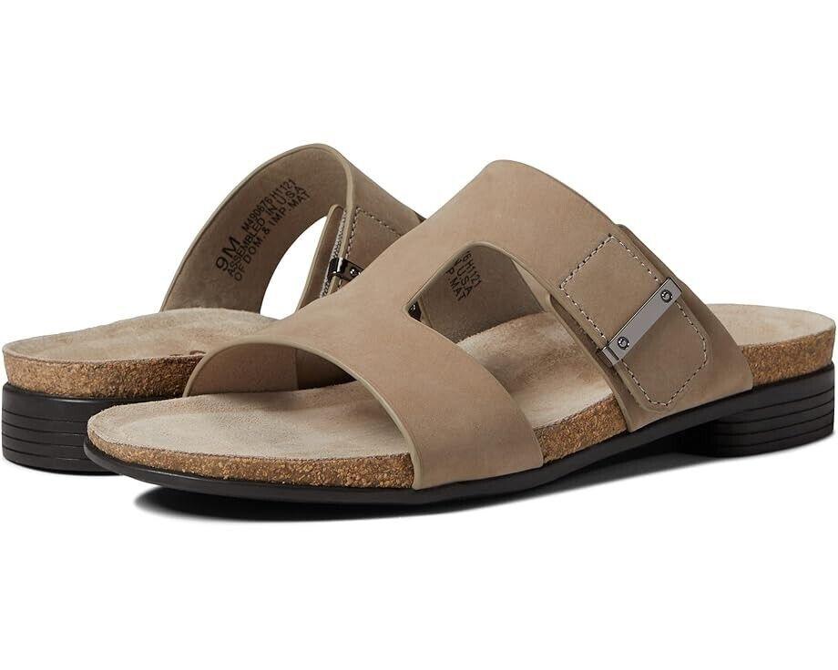 Women's  Jody Sandals US 6.5 Brown Leather Cutout Comfort Slide ZPO2438 image 2