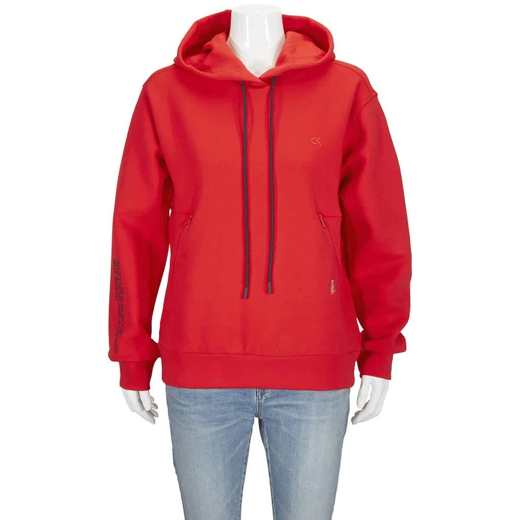 商品Calvin Klein|Calvin Klein Ladies Red Cny Embroidered Hoodie, Size X-Small,价格¥187,第1张图片