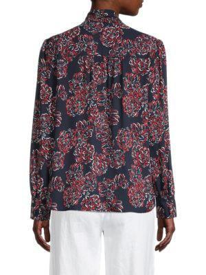 商品Tommy Hilfiger|Floral Tie-Neck Blouse,价格¥216,第4张图片详细描述