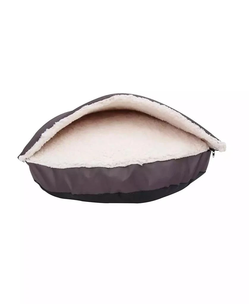 Happycare Textiles Durable Oxford to Sherpa Pet Cave and Round Pet Bed with Removable Top and Insert 商品