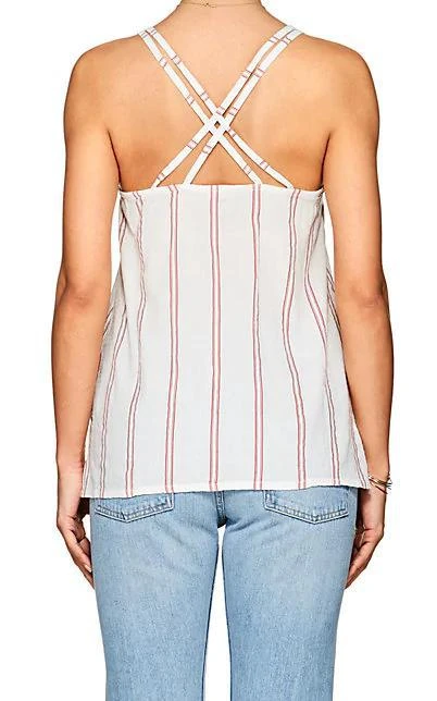 商品Lilla P|Cross-Back Striped Linen Cami,价格¥180,第2张图片详细描述
