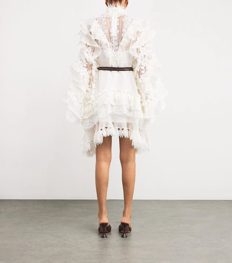 商品Zimmermann|Linen-Silk Organza Crush Mini Dress,价格¥23487,第3张图片详细描述