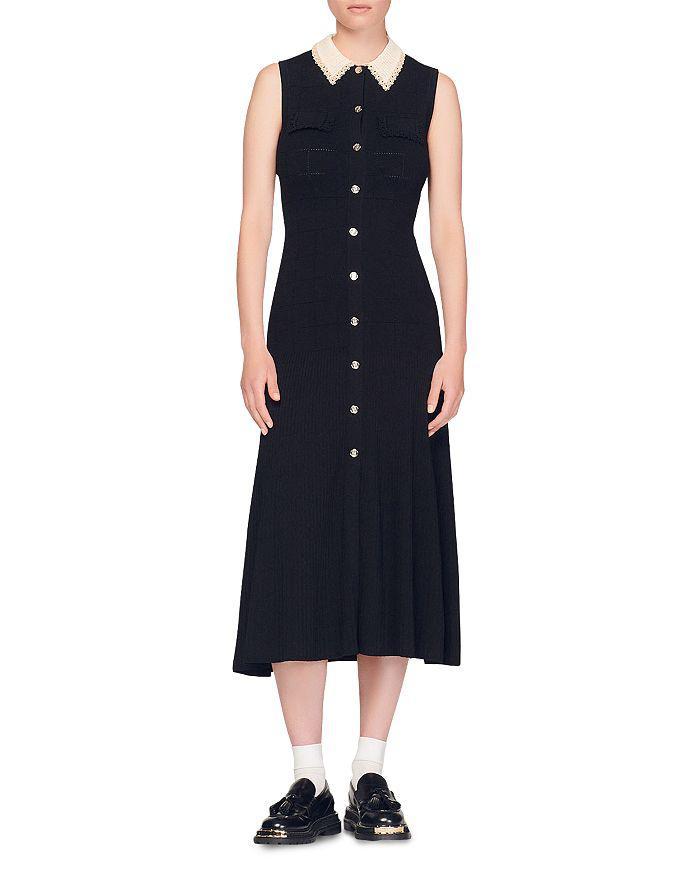 商品Sandro|Precieuse Midi Shirt Dress,价格¥2942,第3张图片详细描述