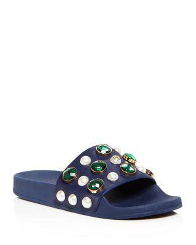 商品Tory Burch|Women's Vail Embellished Pool Slide Sandals,价格¥1682,第1张图片