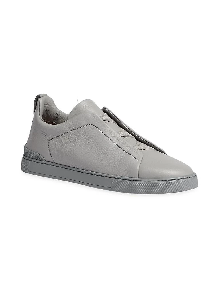 商品Zegna|Triple Stitch Leather Low-Top Sneakers,价格¥6626,第2张图片详细描述