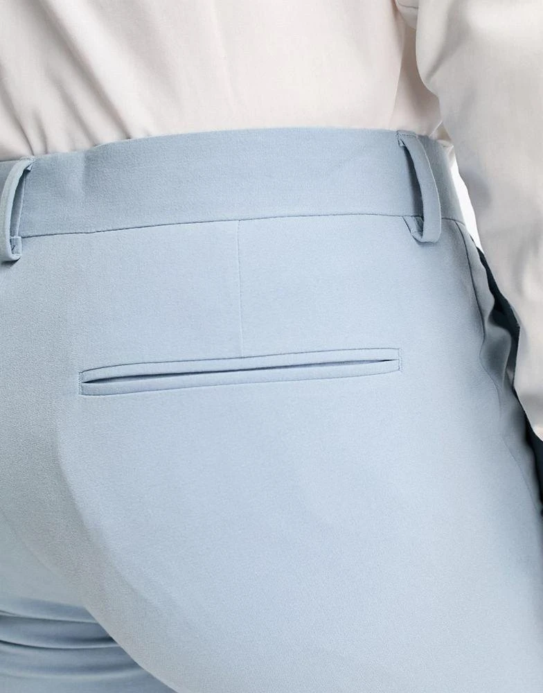 商品ASOS|ASOS DESIGN wedding super skinny suit trousers in pale blue,价格¥179,第5张图片详细描述