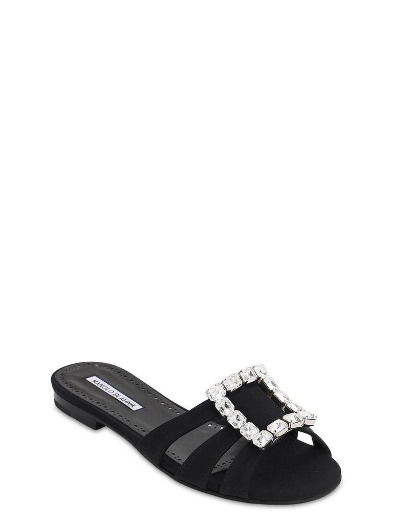 商品Manolo Blahnik|10mm Iluna Crepe De Chine Sandals,价格¥7395,第1张图片详细描述