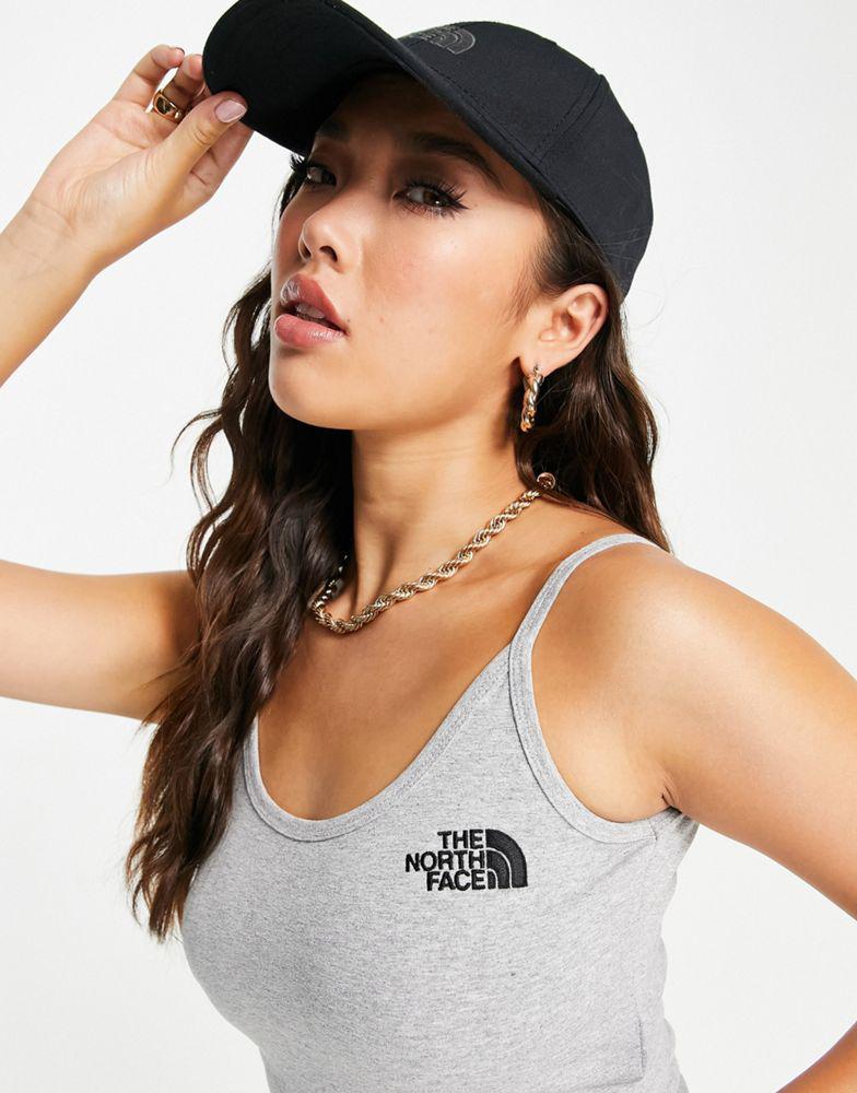 The North Face Cropped tank top in grey Exclusive at ASOS商品第3张图片规格展示