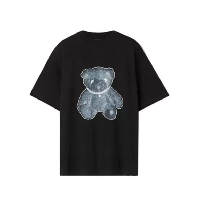 商品We11done|短袖小熊项链印花 反光个性短袖T恤 男女同款 黑白2色（香港仓发货）,价格¥1229,第1张图片