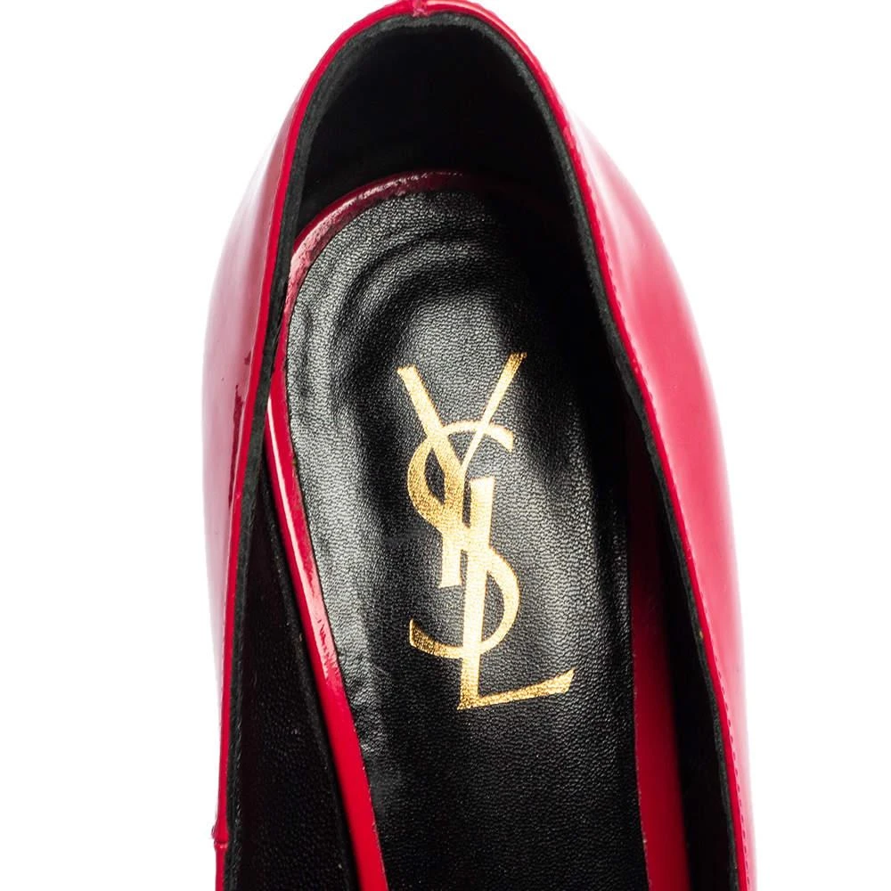 Saint Laurent Magenta Patent Leather Tribtoo Platform Pumps Size 38.5 商品