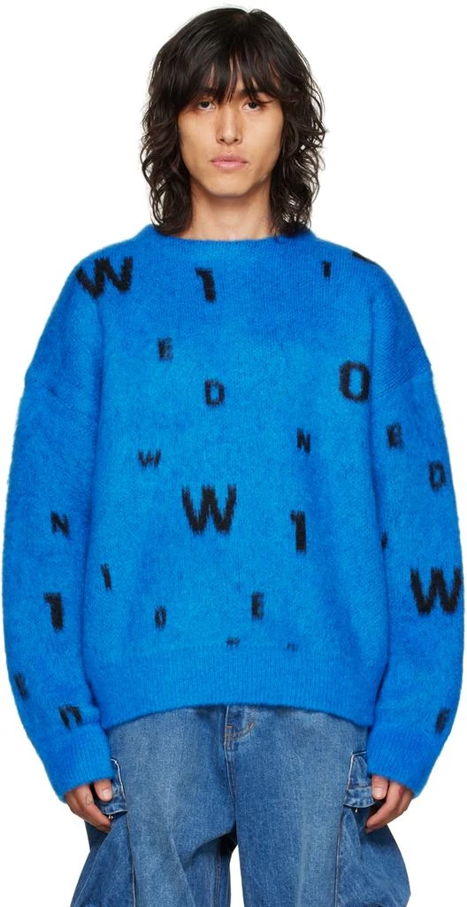 商品We11done|Blue Lettering Sweater,价格¥2199,第1张图片