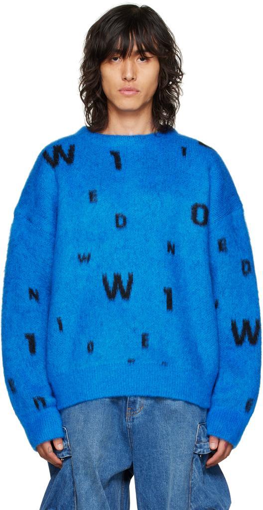 商品We11done|Blue Lettering Sweater,价格¥3096,第1张图片