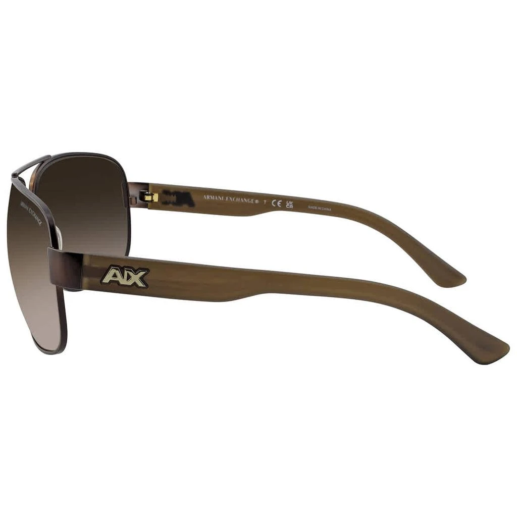 商品Armani Exchange|Smoke Gradient Pilot Men's Sunglasses AX2012S 605813 62,价格¥225,第3张图片详细描述