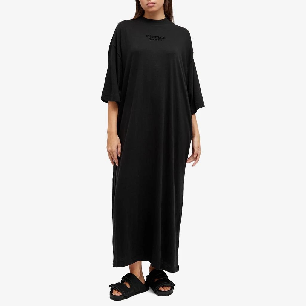 商品Essentials|Fear of God ESSENTIALS Essentials 3/4 Sleeve Dress - Jet Black,价格¥360,第2张图片详细描述