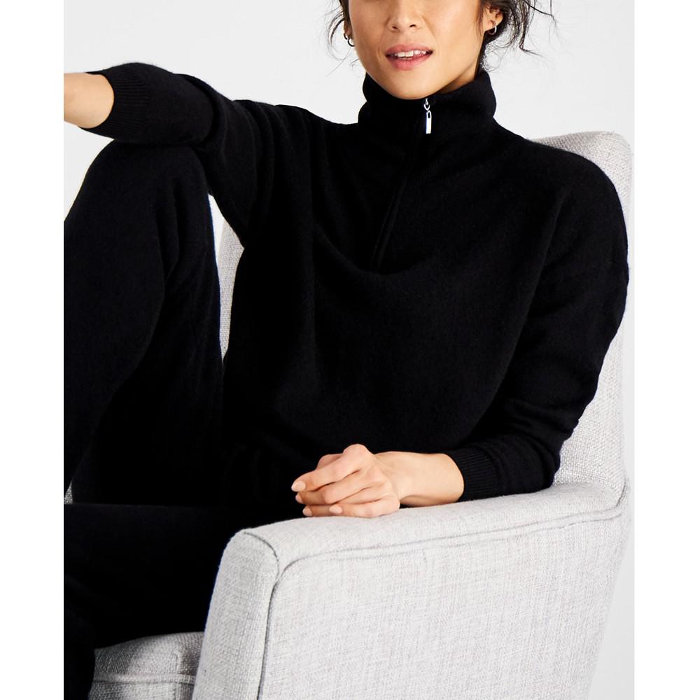 商品 Women's 100% Cashmere Mock-Neck Sweater, Regular & Petite, Created for Macy's 图