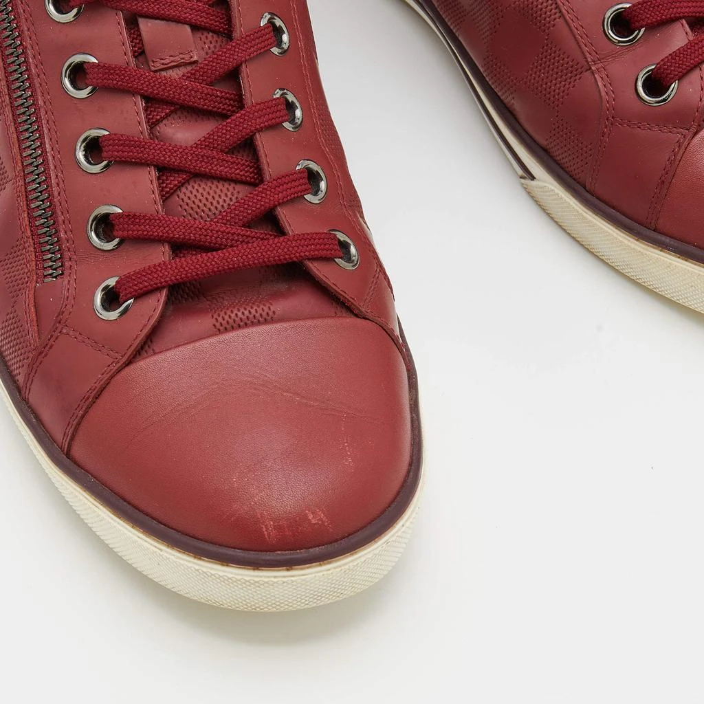 Louis Vuitton Red Leather And Suede Low Top Sneakers Size 42 商品