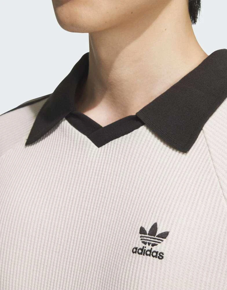 商品Adidas|adidas Originals Waffle short sleeve polo shirt in wonder white,价格¥397,第3张图片详细描述