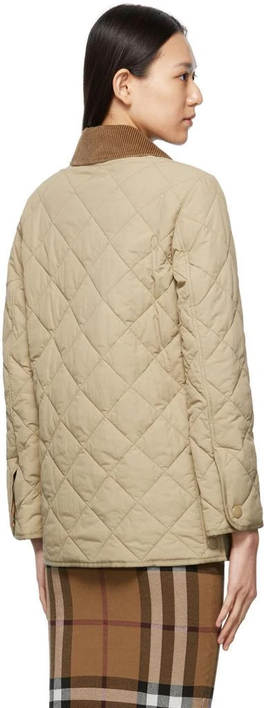 商品Burberry|Beige Diamond Quilted Barn Jacket,价格¥9257,第3张图片详细描述