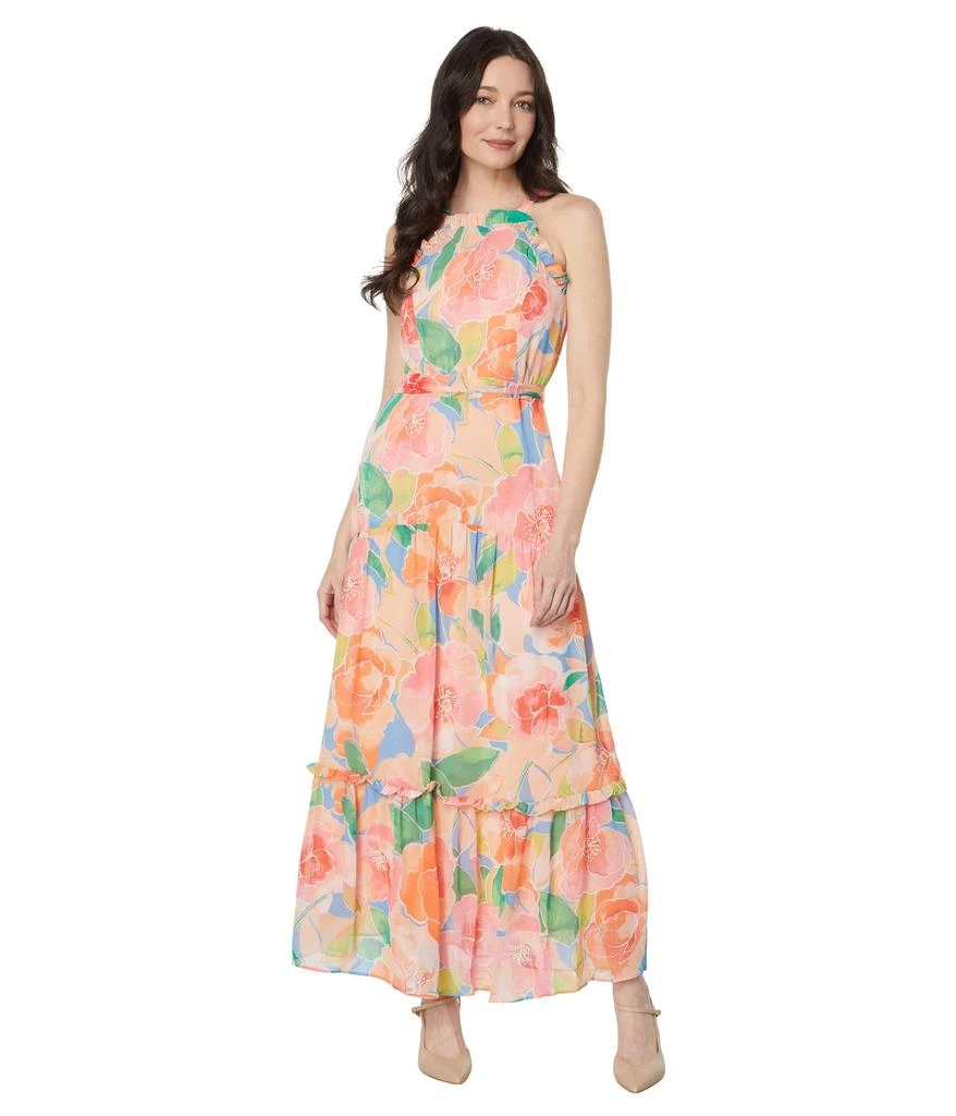 商品Maggy London|Apron Front Floral Print Maxi Dress,价格¥1254,第1张图片