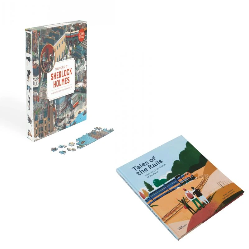 商品Laurence King Verlag|Tales of the rails book sherlock holmes and stallones big fight jigsaw puzzle set,价格¥1245,第1张图片