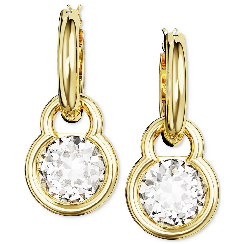 商品Swarovski|Gold-Tone Crystal Charm Dangle Hoop Earrings,价格¥942,第2张图片详细描述