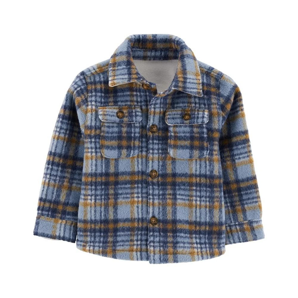 商品Carter's|Toddler Boys Plaid Fleece Lined Shacket,价格¥130,第1张图片