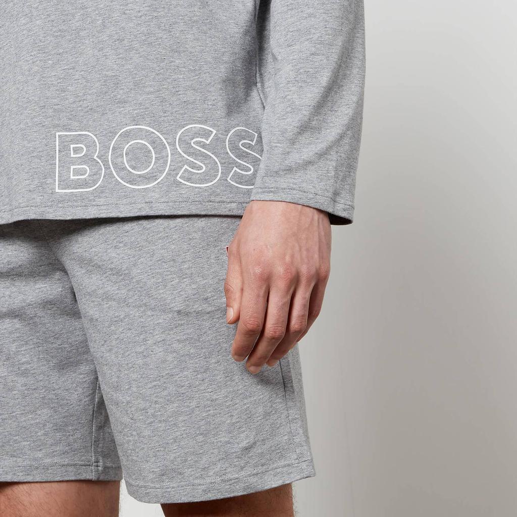 BOSS Bodywear Men's Identity Hooded Long Sleeve Top - Medium Grey商品第3张图片规格展示