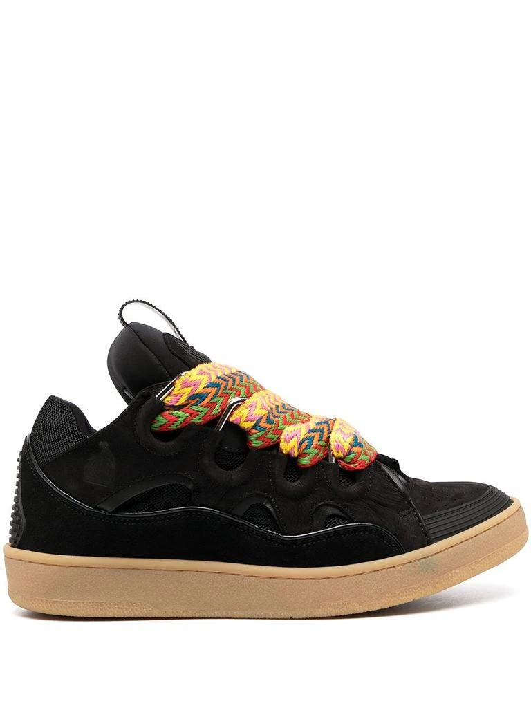 商品Lanvin|Lanvin men's black leather sneakers,价格¥5805,第1张图片