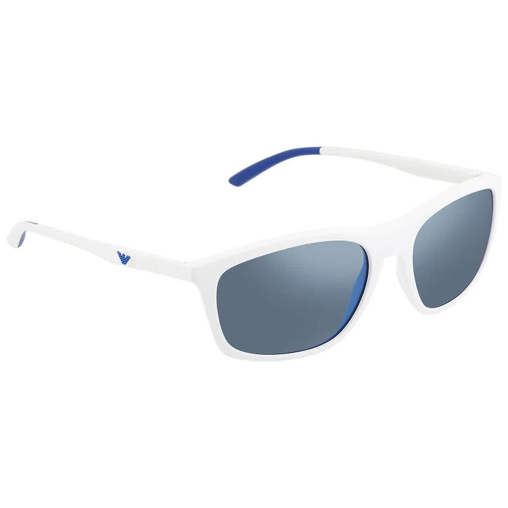 商品Emporio Armani|Blue Mirrored Blue Rectangular Men's Sunglasses EA4179 534455 59,价格¥600,第1张图片