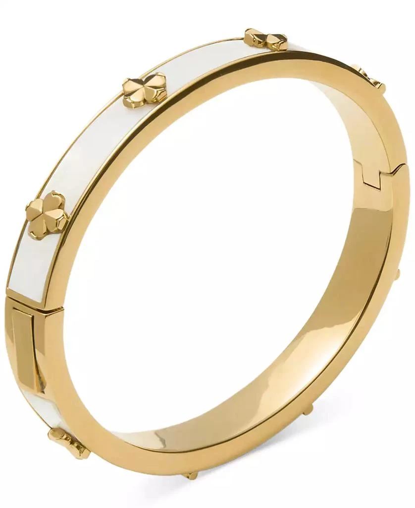 商品Kate Spade|Imitation Pearl Gold Hinge Bangle Bracelet,价格¥1090,第2张图片详细描述